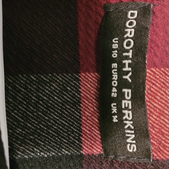 Dorothy Perkins retro plaid tunic shirt - Picture 4 of 13